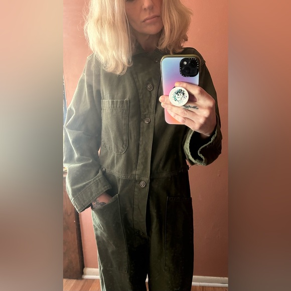 RARE VINTAGE COTTON SATEEN COVERALLS - Picture 4 of 12